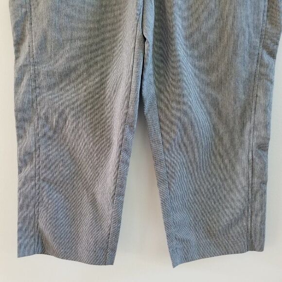 Daisy Fuentes Wide-Waistband Navy/Gray Capri Pants - Size 8 - Textured Pattern - Picture 6 of 16